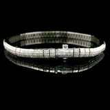 18k White Gold and 8cttw Diamond Heavy 23.6g Ladies Bracelet 7"