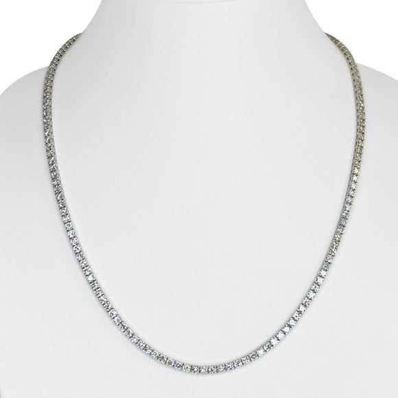 Brand New 12cttw Natural Diamond Tennis Necklace in 14k White Gold 18