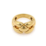 Cartier Vintage 18k Yellow Gold Wide Fancy Open Design Band Ring Size 5.75