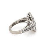 Tacori 18k White Gold and Diamond Swirl Open Design Ring Size 6.5