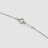Tiffany & Co. Diamond and Platinum Classic Padlock Pendant Necklace 16"