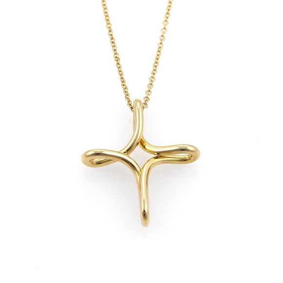 Tiffany & Co. Cross Pendant Necklace 18K Yellow Gold with Diamonds Small  Yellow gold 25354611