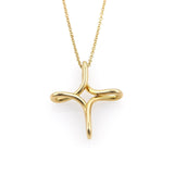 Tiffany & Co. Elsa Peretti 18k Yellow Gold Infinity Cross Pendant 16"