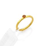 Brand New Gurhan Skittle 24k Yellow Gold & Spessartite Hammered Ring Size 5