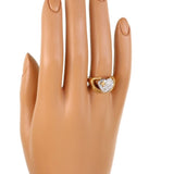 Carrera y Carrera 18k Two Tone Gold & Diamond Heart Butterfly Hand Ring Size 6.5