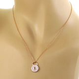 Tiffany & Co. Diamond 18k Rose Gold Classic Round Padlock Pendant Necklace 16"