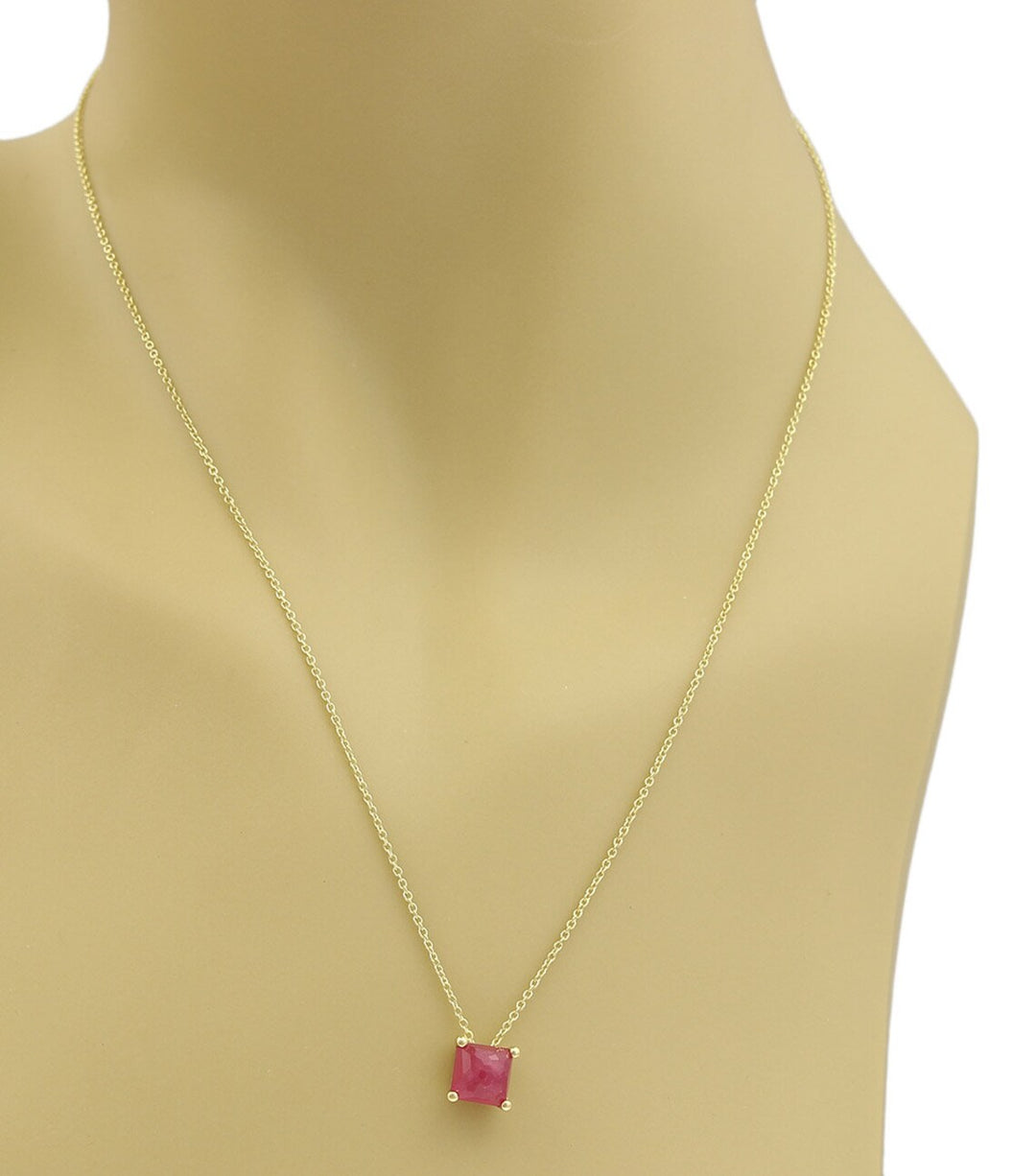 Ippolita Rock Candy 18k Yellow Gold Mini Square Ruby Iolite Pendant Necklace