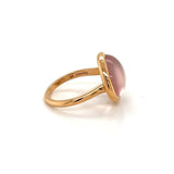 Fred of Paris Belles Rives Pink Quartz 18k Rose Gold Ring Size 4
