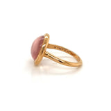 Fred of Paris Belles Rives Pink Quartz 18k Rose Gold Ring Size 4