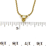 Judith Ripka Mini Dew Drop 18k Yellow Gold and Diamond Pendant Necklace 16"