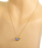 Tiffany & Co. 18k Yellow Gold and Chalcedony Tulip Pendant Chain Necklace 18"