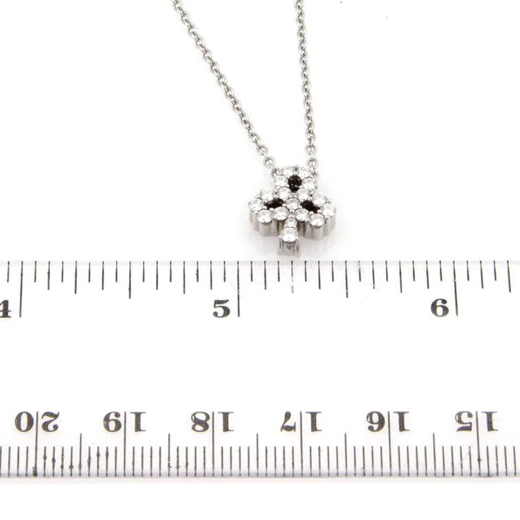 Hearts on Fire 18k White Gold and Diamonds Club Pendant Necklace 16" to 17.5"