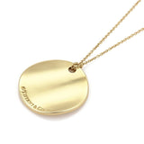 Tiffany & Co. Notes 5th Ave. New York 18k Yellow Gold Round Pendant Necklace 16"
