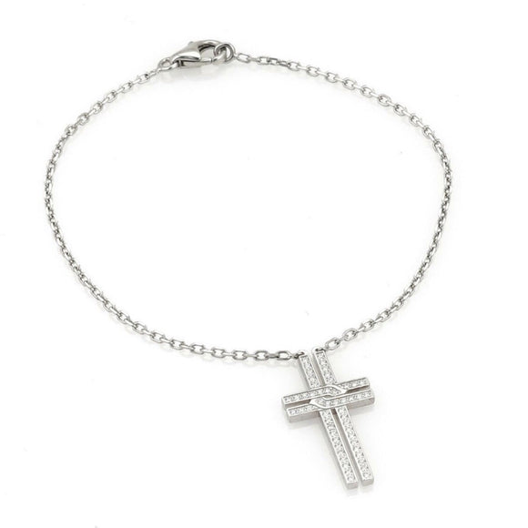 So Chic Stainless Steel Cross Bangle – A Meaningful Mood