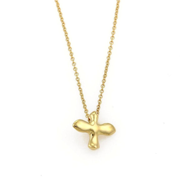 Tiffany & Co. Peretti 18k Yellow Gold Dove Pendant Necklace 16