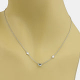Tiffany & Co. Peretti Platinum Aquamarine Diamond By The Yard Necklace 16"