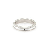 Chanel Ultra 18k White Gold and White Ceramic Band Ring Size 7.5