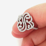 Tiffany & Co. Diamond and Platinum Double Heart Enchant Ring Size 5