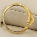 Carrera Y Carrera 18k Yellow Gold and Diamond Detailed Hand Ring Size 5.5