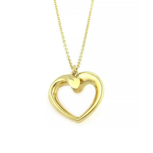 Tiffany & Co. Picasso Tenderness 18k Yellow Gold Heart Pendant Necklace 16"