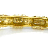 Tiffany & Co. 18k Yellow Gold and White Enamel Bangle Bracelet 7.75"