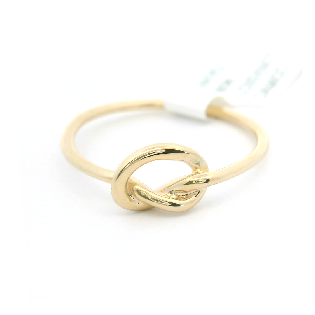 Brand New 14k Yellow Gold Ladies Love Knot Ring D'Amico Size 6.75