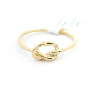 Brand New 14k Yellow Gold Ladies Love Knot Ring D'Amico Size 6.75