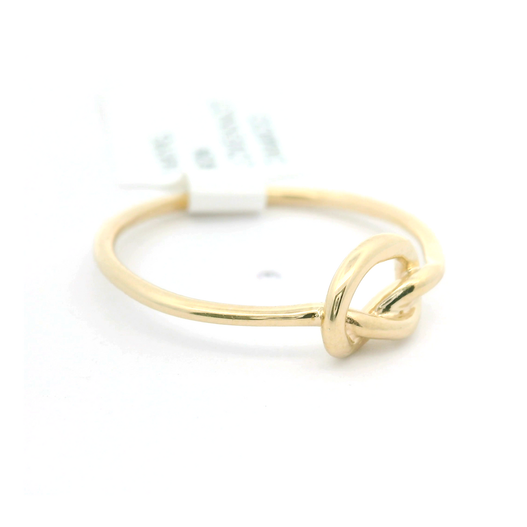 Brand New 14k Yellow Gold Ladies Love Knot Ring D'Amico Size 6.75