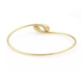 Tiffany & Co. Elsa Peretti 18k Yellow Gold Tear Drop Bypass Bangle Bracelet 7"