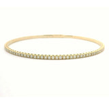 Brand New 14k Yellow Gold and 1.4cttw Diamond Flex Bangle Bracelet 7"