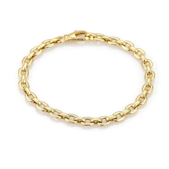 Cartier 18k Yellow Gold Flat Oval Link Bracelet 7.25