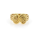 Tiffany & Co. Spiro 18k Yellow Gold Grooved Spiral Design Ring Size 6.75