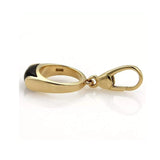 Bvlgari Tronchetto 18k Yellow Gold and Onyx Mini Ring Charm Italy