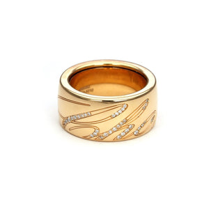 Chopard Signature Diamond Chopardissimo 18k Pink Gold Band Ring Size 6