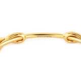 Tiffany & Co. 18k Yellow Gold Diamond Double Infinity Cuff Bangle Bracelet 7"