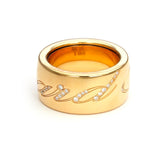 Chopard Signature Diamond Chopardissimo 18k Pink Gold Band Ring Size 6