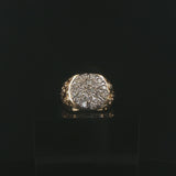 14k Yellow and White Gold 0.50cttw Diamond Men's Vintage Ring Size 9.25