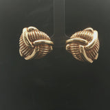 Chimento 18k Yellow Gold 9.7g Hollow Light Vintage Stud Earrings Italy