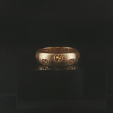 Gucci 18k Yellow Gold 5.5g Solid Logo Band Ring Italy Size 8.5