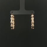 14k Yellow Gold 2.3g Polished Fancy Hoop Earrings 1.25"