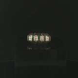 14k Yellow Gold Emerald and 0.26cttw Diamond Band Ring Size 6.5