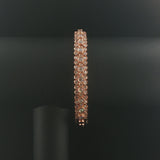 Sonia B 14k Rose Gold and 3cttw Diamond Heavy 38.2g Flex Bangle Bracelet 7"