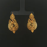 19k Portuguese Yellow Gold 7.9g Solid Vintage Drop Dangle Fancy Earrings 1.5"