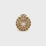Pandora 14k Yellow Gold Hearts of Gold CZ Flower Charm 750841CZ Retired