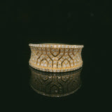 Effy 14k Yellow Gold and 1cttw Diamond Fancy Band Ring Size 7