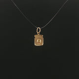 14k Yellow Gold and Yellow Sapphire Vintage Piece of Toast Charm