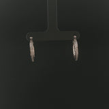14k White Gold and 1cttw Diamond Eternity Hoop Earrings