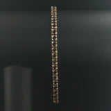 14k Yellow Gold Sapphire and Diamond Vintage Men's Link Bracelet 8.5"