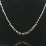 Brand New 12.5cttw Natural Diamond Graduated Riviera Tennis Necklace in 14k