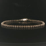 14k Yellow Gold and 2cttw Diamond Vintage Tennis Bracelet 7.75"